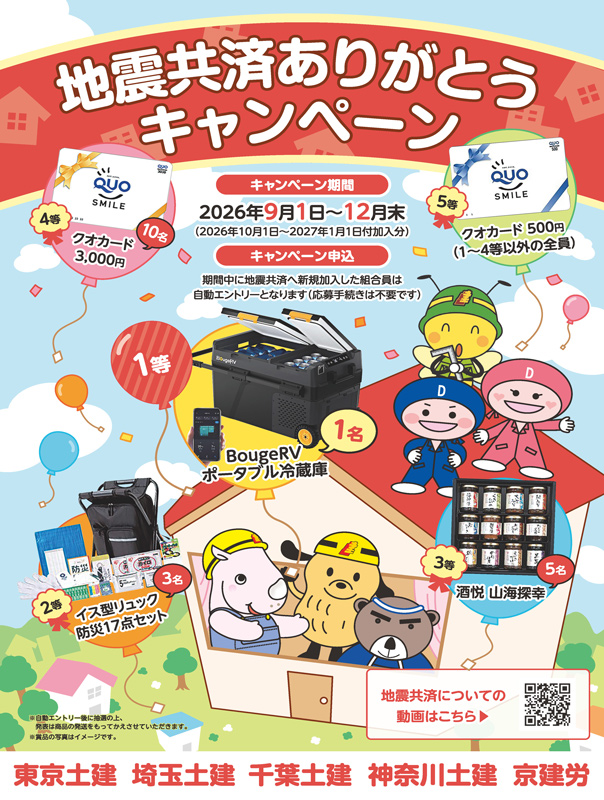 地震共済ありがとうキャンペーン